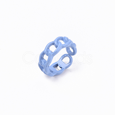 Spray Painted Alloy Cuff Rings RJEW-T011-29B-RS-1