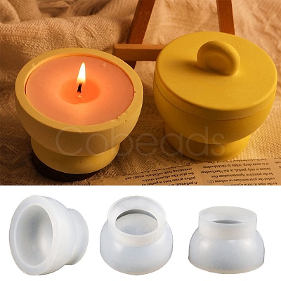 DIY Candle Silicone Molds AJEW-M228-13-1