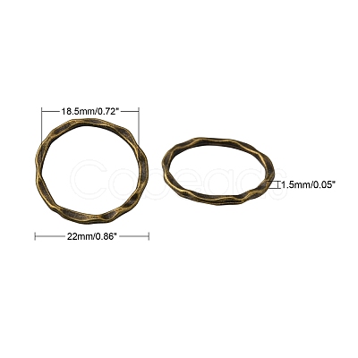 Tibetan Style Linking Rings PALLOY-A017-AB-FF-1
