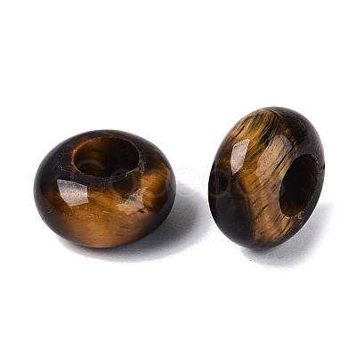 Natural Tiger Eye European Beads G-N359-17A-01-1