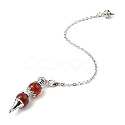 Natural Carnelian Pointed Dowsing Pendulums G-K338-29P-02-1