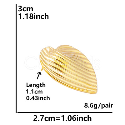 Stylish 304 Stainless Steel Heart Stud Earrings for Women IH1399-6-1