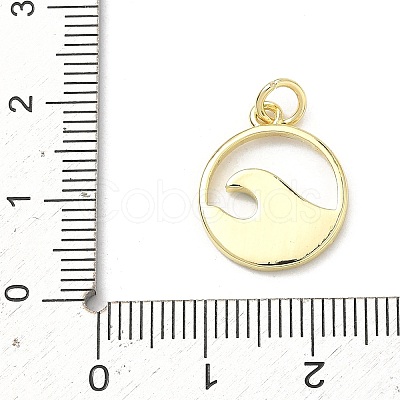 Brass Enamel Pendants KK-H255-21G-1