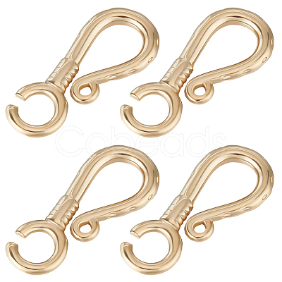 Beebeecraft 20Pcs Brass Hook Clasps KK-BBC0009-29-1