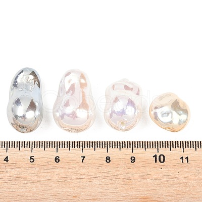 Electroplated Glass Imitation Pearl Beads GLAA-A044-06-1