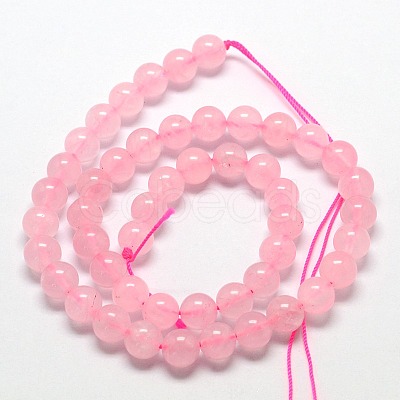 Natural  Rose Quartz Beads Strands X-G-L104-10mm-01-1