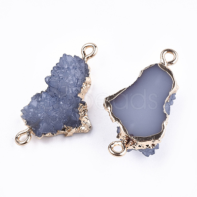 Electroplate Druzy Resin Links connectors RESI-S366-05C-1