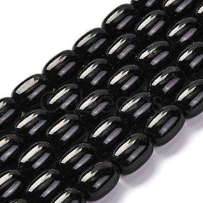 Dyed & Heated Natural Black Onyx Beads Strands G-G177-G01-01-1