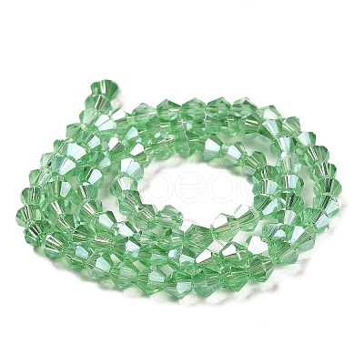 Transparent Electroplate Glass Beads Strands GLAA-F029-3mm-A24-1