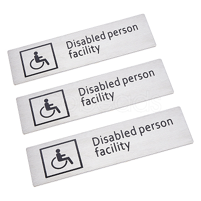 430 Stainless Steel Sign Stickers STAS-GF0001-06C-1