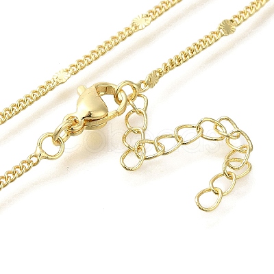 Rack Plating Brass Curb Chain Necklaces MAK-L042-02G-1