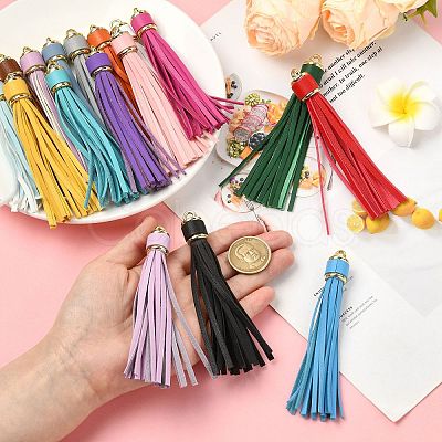 20Pcs 20 Styles Imitation Leather Tassel Pendants FIND-CJ0003-35-1