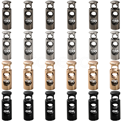 24Pcs 4 Colors Alloy Card Locks FIND-GF0008-49-1