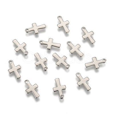 Tarnish Resistant Cross Stainless Steel Charms Pendants X-STAS-Q168-07-1