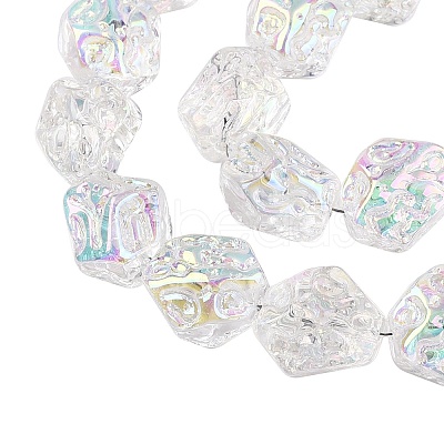 Electroplate Glass Beads Strands EGLA-N012-08D-1