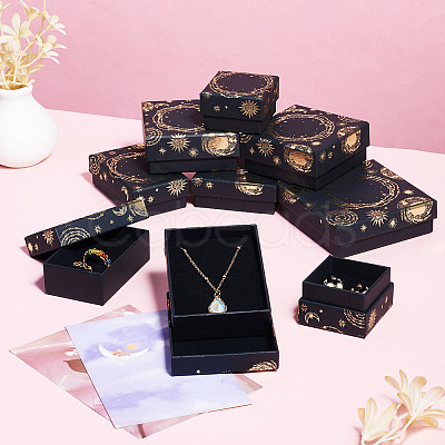 10Pcs Sun Moon Star Printed Cardboard Gift Boxes CBOX-TA0001-21A-1