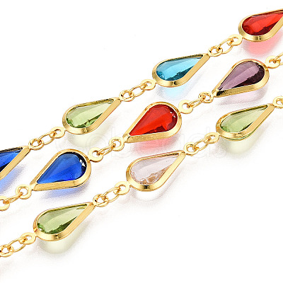 Brass Teardrop Link Chains CHC-N023-09E-G-1