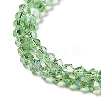Transparent Electroplate Glass Beads Strands EGLA-S056-4mm-16-1