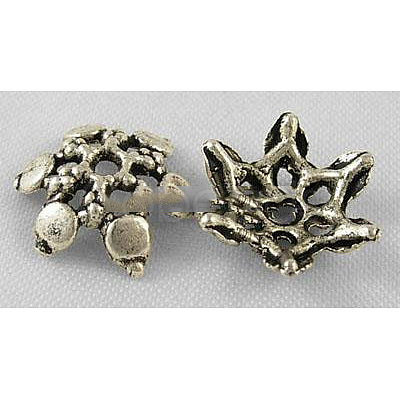 Tibetan Style Alloy Bead Caps X-LF0271Y-NF-1