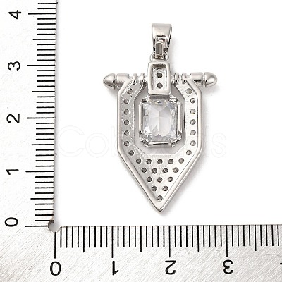 Brass Pendants with Cubic Zirconia KK-D536-16P-1