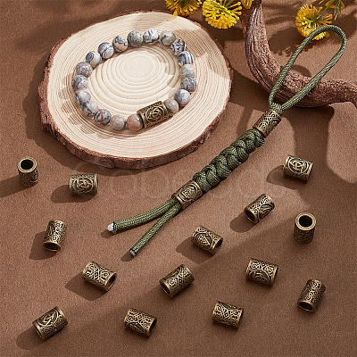 20Pcs 2 Styles Tibetan Style Alloy Beads FIND-UN0007-87-1