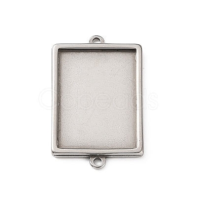 304 Stainless Steel Connector Cabochon Settings STAS-Z201-04P-01-1