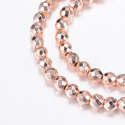 Electroplate Non-magnetic Synthetic Hematite Bead Strands G-Q465-12RG-1