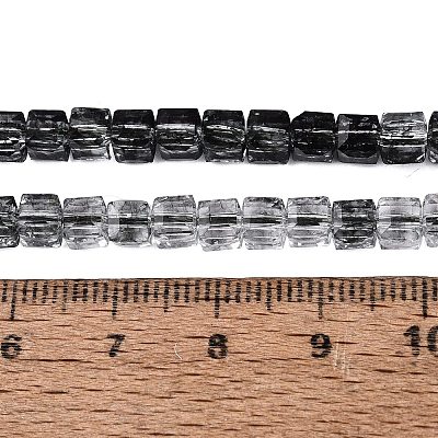 Crackle Transparent Glass Beads Strands GLAA-N062-4mm-02-1