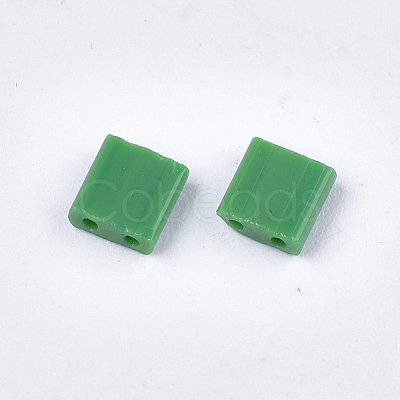 2-Hole Opaque Glass Seed Beads SEED-S023-21C-04-1