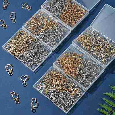 40Pcs 2 Colors Alloy Swivel Snap Hook Clasps FIND-FS0004-73E-1
