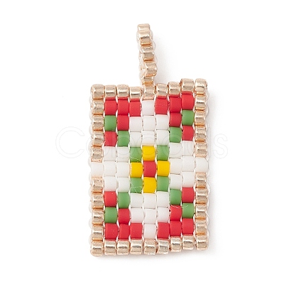 Christmas Handmade Seed Beads PALLOY-MZ00151-02-1