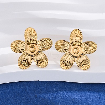 304 Stainless Steel Stud Earrings EJEW-F357-01G-02-1