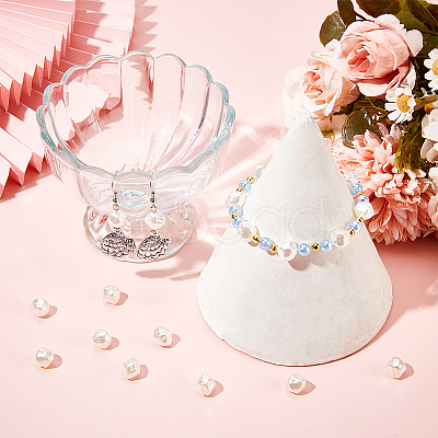 200Pcs ABS Plastic Imitation Pearl Bead KY-SC0002-03-1