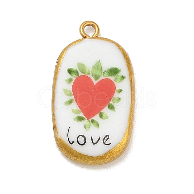 Printed Porcelain Pendants STAS-C183-03B-02-1