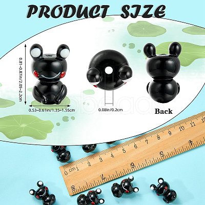 10Pcs Handmade Bumpy Lampwork Beads LAMP-SZ0001-66B-1