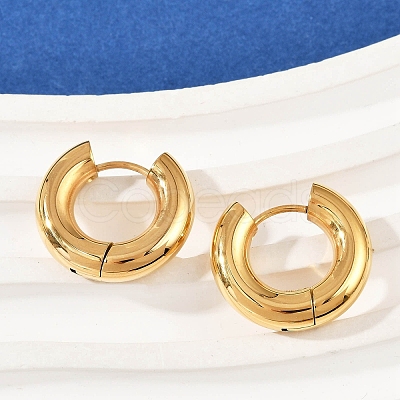 202 Stainless Steel Polishing Hoop Earrings EJEW-M106-02G-01-1