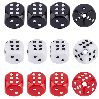 120Pcs 3 Colors Acrylic Beads OACR-SC0002-65-1