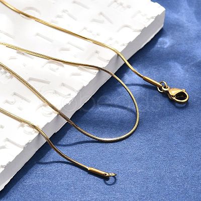 304 Stainless Steel Snake Chain Necklaces X-NJEW-F112-31-1
