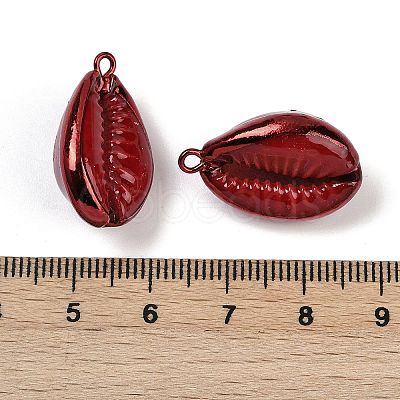 Spray Painted Natural Cowrie Shell Pendants SHEL-K006-49-1