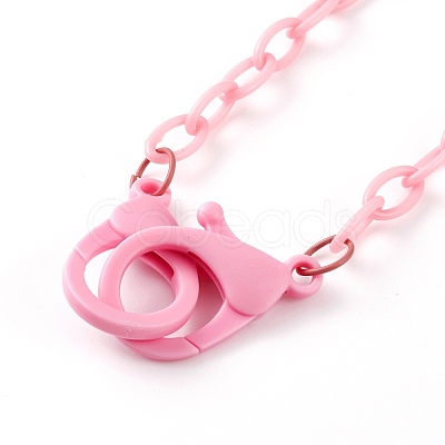 Personalized ABS Plastic Cable Chain Necklaces NJEW-JN03310-09-1