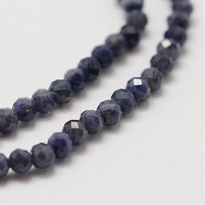Natural Sapphire Bead Strands G-P271-3mm-13-1