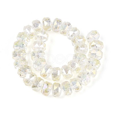 Electroplate Transparent Glass Beads Strands EGLA-N022-04A-D20-1