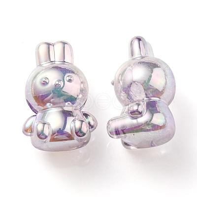 UV Plating Rainbow Iridescent Transparent Acrylic Bubble Beads OACR-C007-02C-1