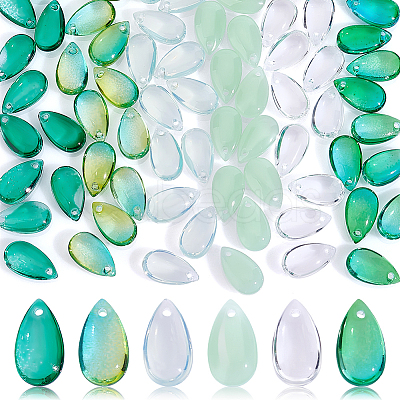 90Pcs 6 Colors Transparent Czech Glass Beads GLAA-GA0001-81-1