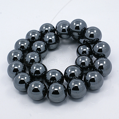 Electroplate Non-magnetic Synthetic Hematite Beads Strands G-M007-01A-01-1