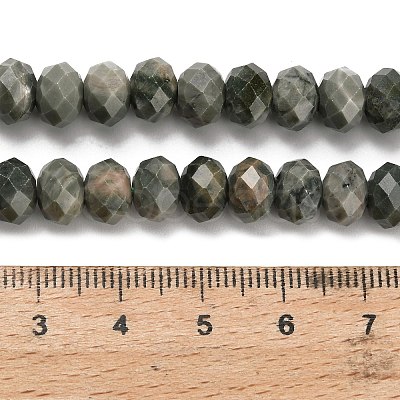 Natural Green Wood Lace Stone Wooden Jasper Beads Strands G-Z111-A15-02-1