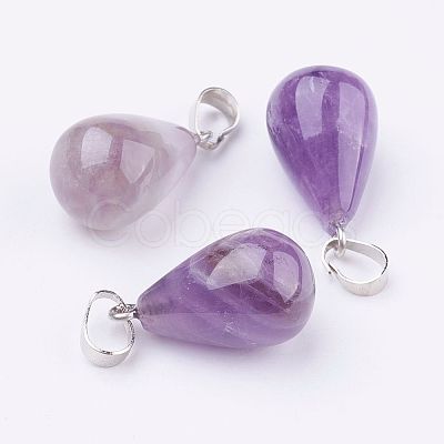 Natural Amethyst Pendants X-G-K187-04B-1