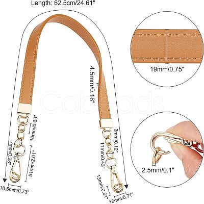 Imitation Leather Bag Handles FIND-WH0070-08C-1