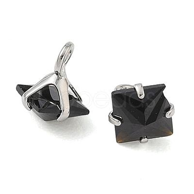 Brass Pave Cubic Zirconia Charms CU-CBABEB3-05P-1