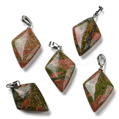 Natural Gemstone Pendants G-C066-03-1